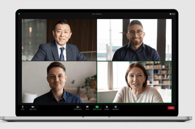 Illustration of a group Zoom call